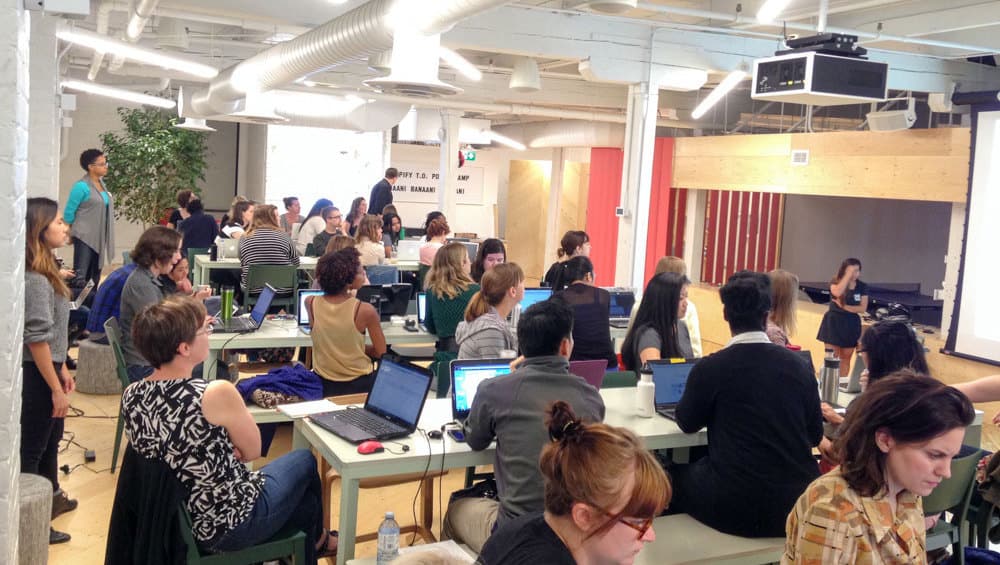 National Learn to Code Day participants - at the beginning of the workshop.