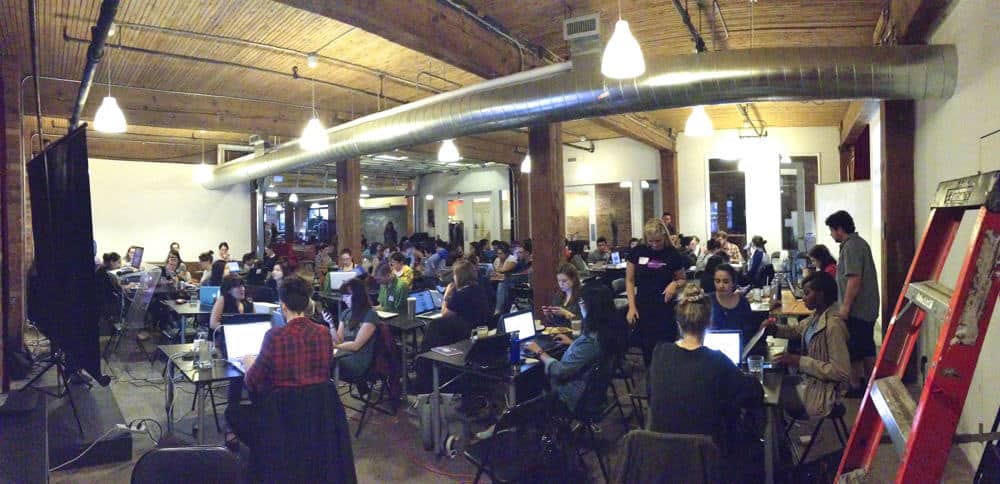 panoramic view of the participants at national learn to code day