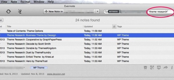 how to create a saved search in evernote desktop