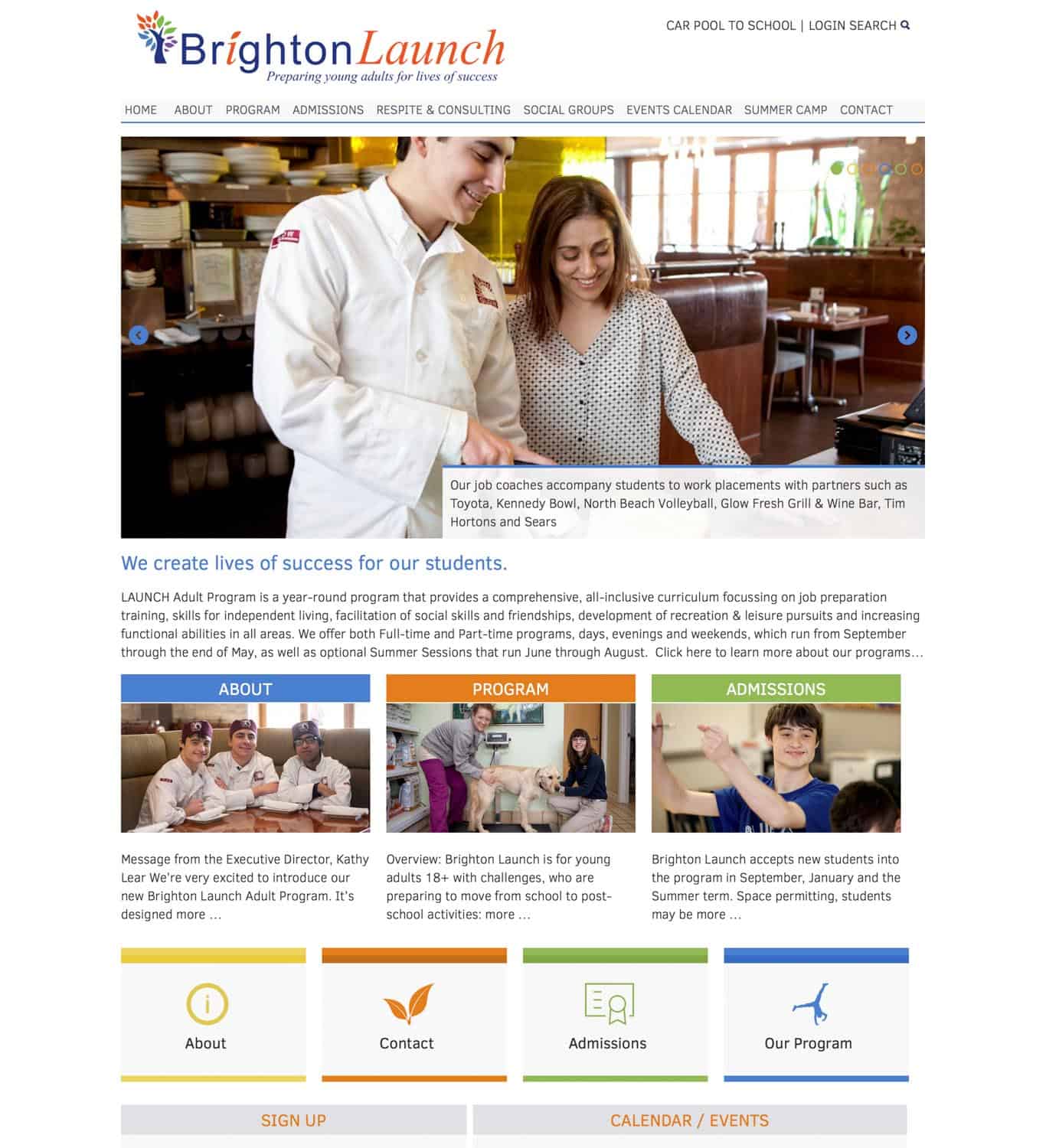 brighton launch's home page