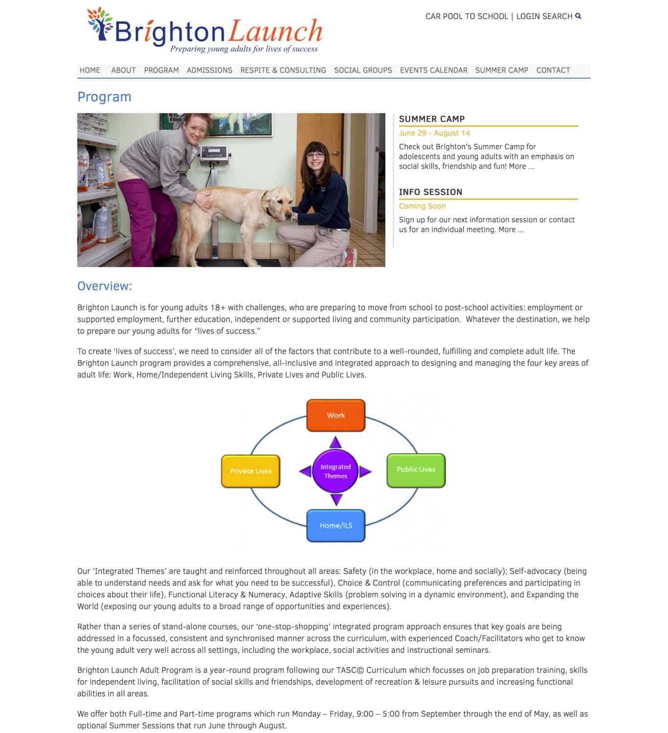 brighton launch program page