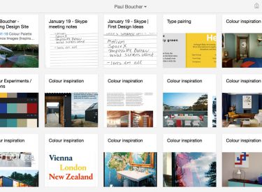 paul boucher's evernote notebook - notes on colour research, meetings