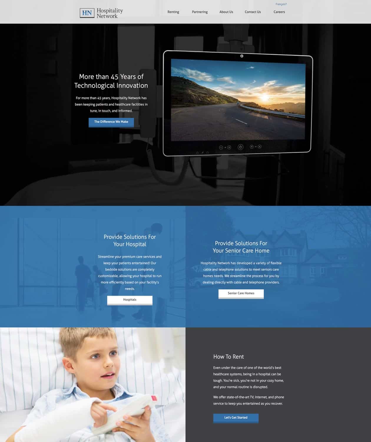 hospitality network's home page