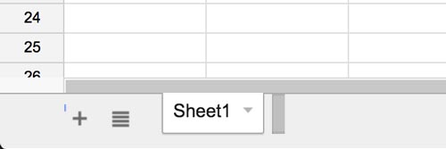 google spreadsheet default worksheet - sheet1